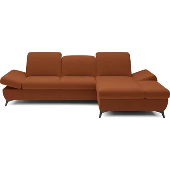 Sedací souprava Rohová rozkládací sedací souprava BROCKVILE - cihlová, pravý roh