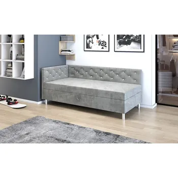 Postel Jednolůžková postel 90x195 PIXI PLUS 2 - šedá