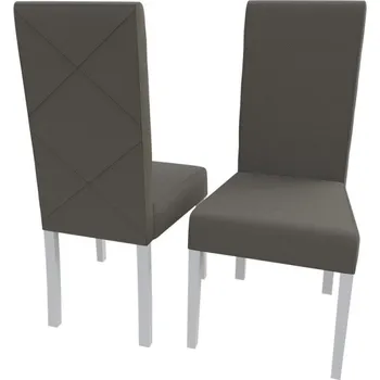 Jídelní židle Jídelní židle MOVILE 400 - bílá / šedá ekokůže