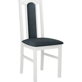 Jídelní židle Čalouněná židle do kuchyně EDON 7 - bílá / modrá