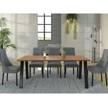 Jídelní stůl Stůl do jídelny 185x90 cm KOCIO - dub lancelot / černý