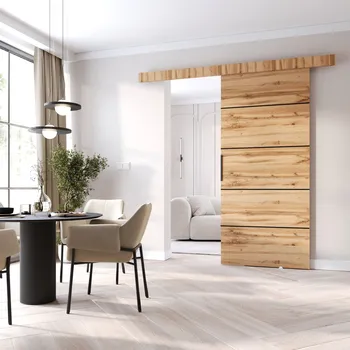 Interiérové dveře Posuvné dveře BARRET 10 - 86 cm, dub wotan / černé