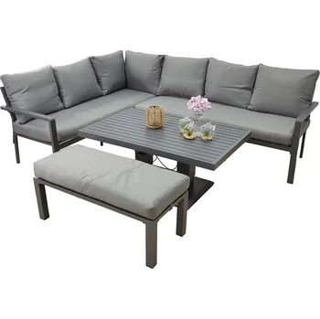 Zahradní sestava Velká zahradní rohová sestava KARINE - šedá