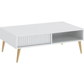 Konferenční stolek Konferenční stolek se šuplíkem JEWETT - bílý