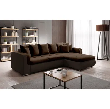 Sedací souprava Rohová sedací souprava DAFNI MINI - hnědá, pravý roh