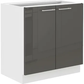 Kuchyňská linka Dřezová skříňka LAJLA - šířka 80 cm, šedá / bílá