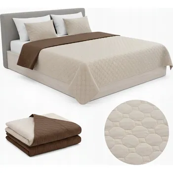 Přehoz na lůžko Přehoz na postel Eurofirany polyester 220 cm x 240 cm béžový