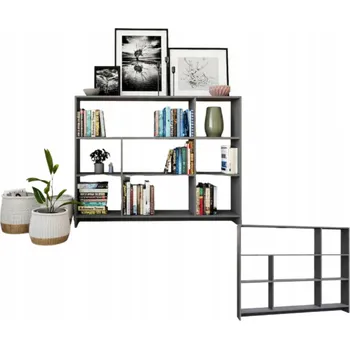 Knihovna VOLNĚ STOJÍCÍ REGÁL LAVINA MODERNÍ OBÝVACÍ POKOJ ANTRACIT na Knihy HODNĚ Polic