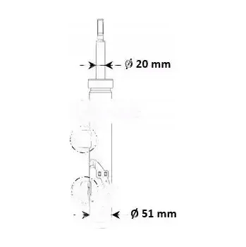 TLUMIČ PRAVÝ PŘEDNÍ PLYNOVÝ 3338057 KYB CITROEN