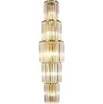Nástěnné svítidlo Bretana - křišťálové nástěnné svítidlo zlaté V80 cm 5xE14