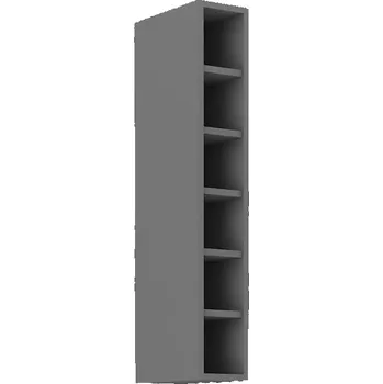 Kuchyňská skříňka Vysoká horní skříňka NOMIN - šířka 15 cm, antracit