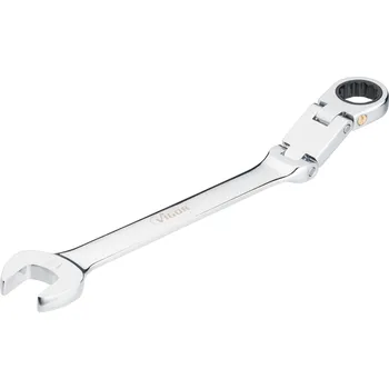 Klíč Vigor V6752-17, Ráčnový očko-plochý klíč s dvojitým kloubem | velikost 17 mm