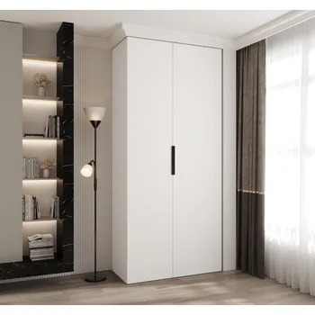 Šatní skříň Šatní skříň s policemi 110/50 LORENA 4 - bílá / černá