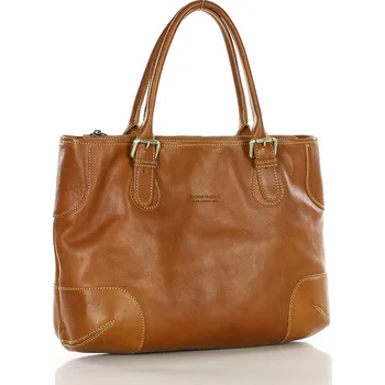 Kabelka MARCO MAZZINI camel kožená shopper kabelka (419a) Velikost: ONE SIZE