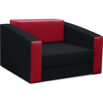 Křeslo Rozkládací křeslo BREGO - černé / červené