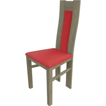 Jídelní židle Kuchyňská židle MOVILE 19 - dub sonoma / červená ekokůže