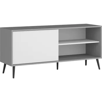Televizní stolek TV stolek HUKON - šedý / bílý