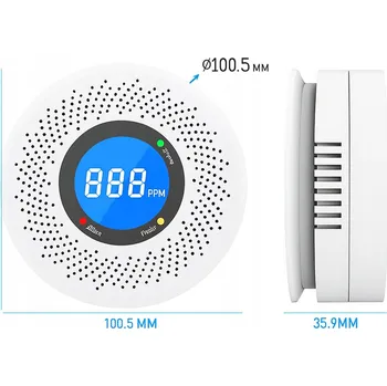 Hlásič požáru Duální detektor kouře a oxidu uhelnatého – účinná ochrana pro váš domov!
