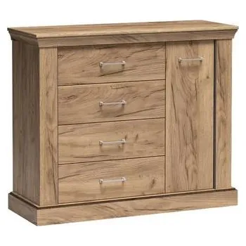 Komoda Kombinovaná komoda AILISH - dub kraft zlatý