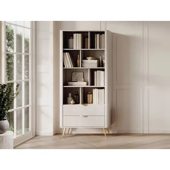 regál Knihovna do obývacího pokoje CARTAGE - béžová