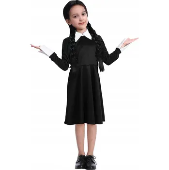 Karnevalový kostým Dětský Kostým "Středa", černý, Godan, vel 110-120
