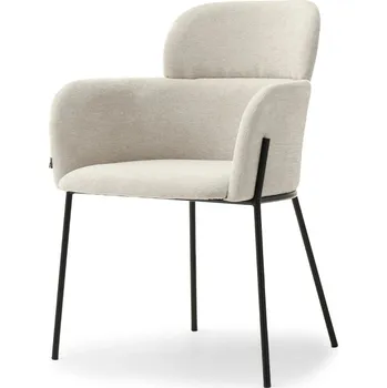 Jídelní židle Čalouněná jídelní židle ELIZARA - černá / béžová