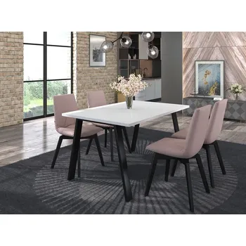 Jídelní stůl Stůl do jídelny 138x90 cm KOCIO - bílý / černý