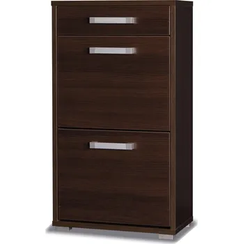 Botník Botník se šuplíkem a výklopnými dvířky ANDOVER - kaštan wenge