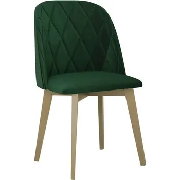 Jídelní židle Čalouněná jídelní židle AFTON 6 - dub sonoma / zelená