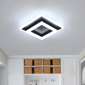 Stropní Svítidlo čtvercový Comely 20 x 7 cm černý