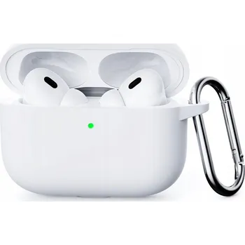 Příslušenství pro sluchátka POUZDRO SILIKONOVÉ POUZDRO NA SLUCHÁTKA APPLE AIRPODS PRO 3 + KARABINA