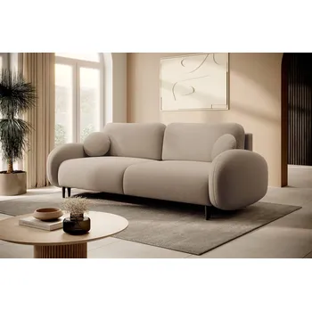 Pohovka Rozkládací dvousedák s úložným prostorem MORDEN - tmavý béžový