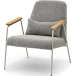 Čalouněné křeslo ENDER - šedé / béžové / dub