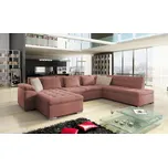 Rohová sedačka do U s úložným prostorem NELLI 2 - růžová, levý roh