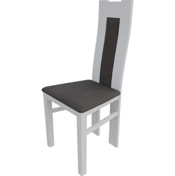 Jídelní židle Kuchyňská židle MOVILE 19 - bílá / tmavá hnědá 2