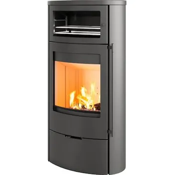 Krbová kamna Lotus Jubilee 35 s troubou černá a horní deska mastek