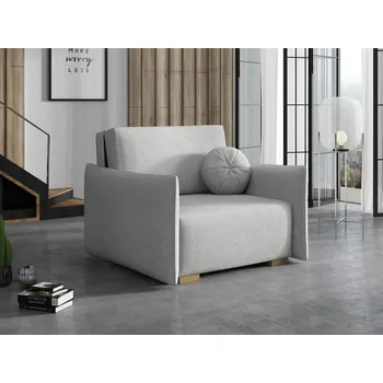 Křeslo Rozkládací křeslo HUBARD 1 - stříbrné