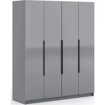 Šatní skříň Moderní šatní skříň 160/60 AUREN - lesklá šedá