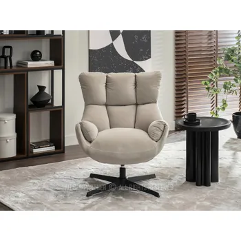 Křeslo Otočné křeslo BOJANA - béžové / černé