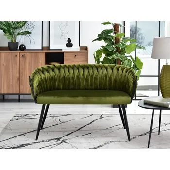 Pohovka Dvoukřeslo MANFRED - světle zelené / černé