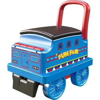 Odrážedlo Modrý Vagónek Lokomotiva Vozík Chodítko Odrážedlo Zvukové Efekty