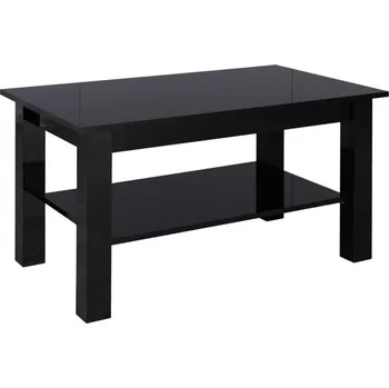 Konferenční stolek Konferenční stolek s poličkou DASSEL 1 - lesklý černý