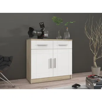 Komoda Kombinovaná komoda PARISA - šířka 69 cm, dub sonoma / bílá