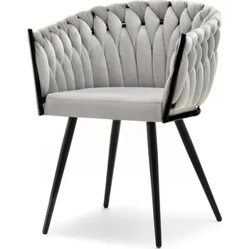 Jídelní židle Čalouněná jídelní židle ALMA - šedá / černá