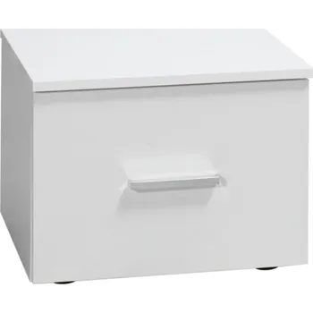 Noční stolek Set 2x noční stolek PAMPLONA - alpský bílý / lesklý bílý