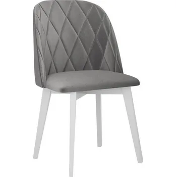 Jídelní židle Čalouněná jídelní židle AFTON 6 - bílá / světlá šedá