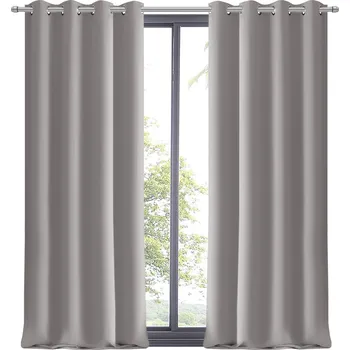 Obraz Závěs Šedý Matný Hladký Závěs do Obýváku 145x230 cm