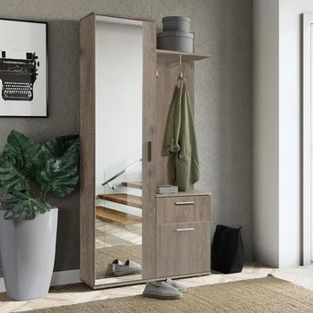 Předsíňová stěna Předsíňová stěna se zrcadlem BAZIL - dub lanýž