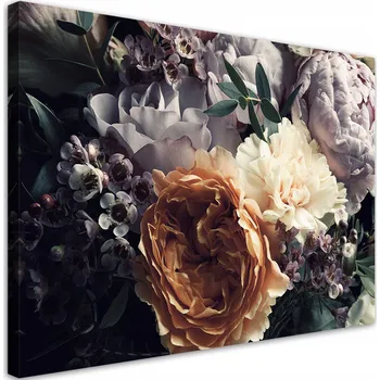 Obraz OBRAZ NA PLÁTNĚ Pastelové Pivoňky květiny