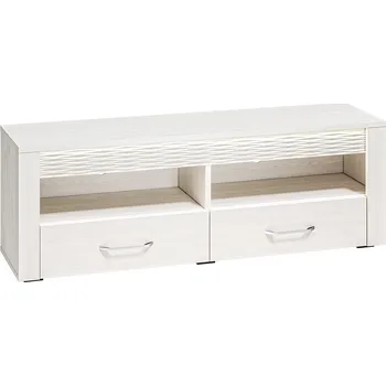 Televizní stolek TV stolek DERIKA - bílá borovice